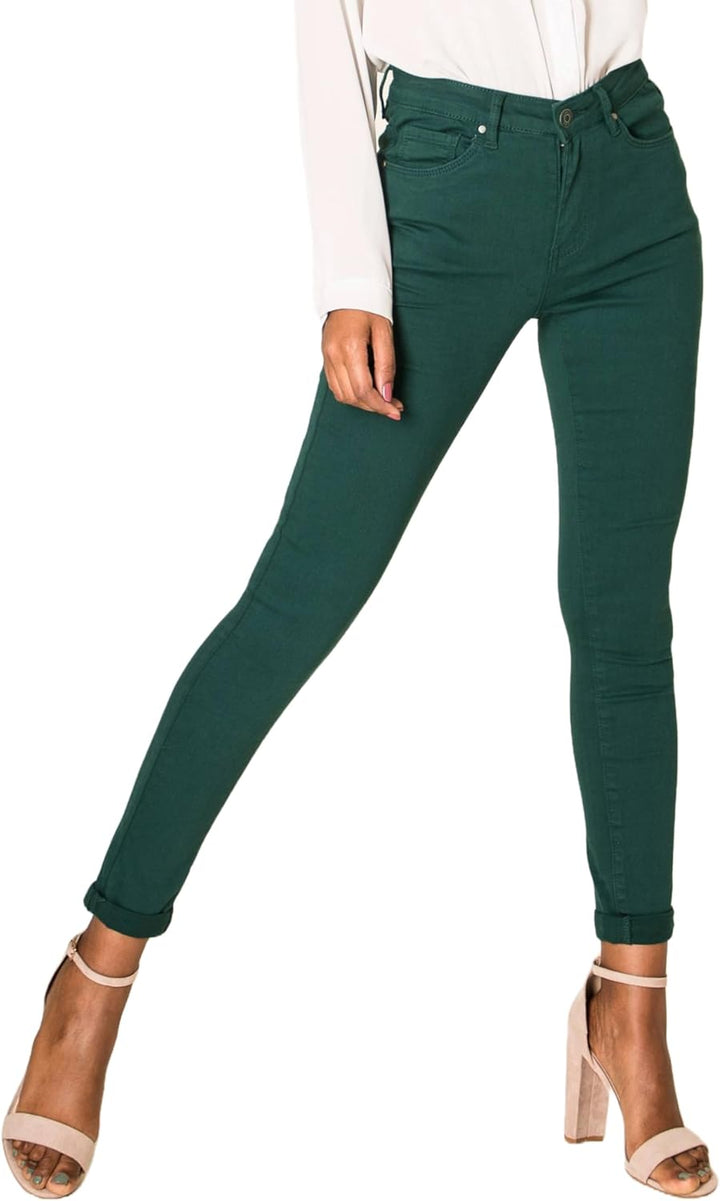 Nina Carter P109 Damen Skinny Fit Jeans High Waist Slim Hose Figurbetonte Stretch Jeanshose S Slim T