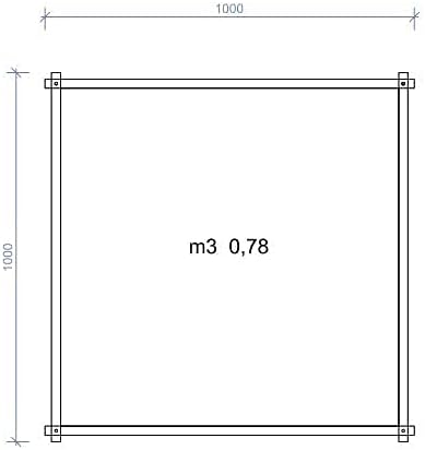 Stabiler Premium Komposter Eichenholz Schnellkomposter Gartenkomposter Hochbeet 100x100x89cm 4-ECK -