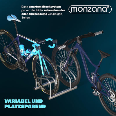 Monzana Fahrradständer für 3 Fahrräder 35-60 mm Reifenbreite Mehrfachständer Aufstellständer Radstän