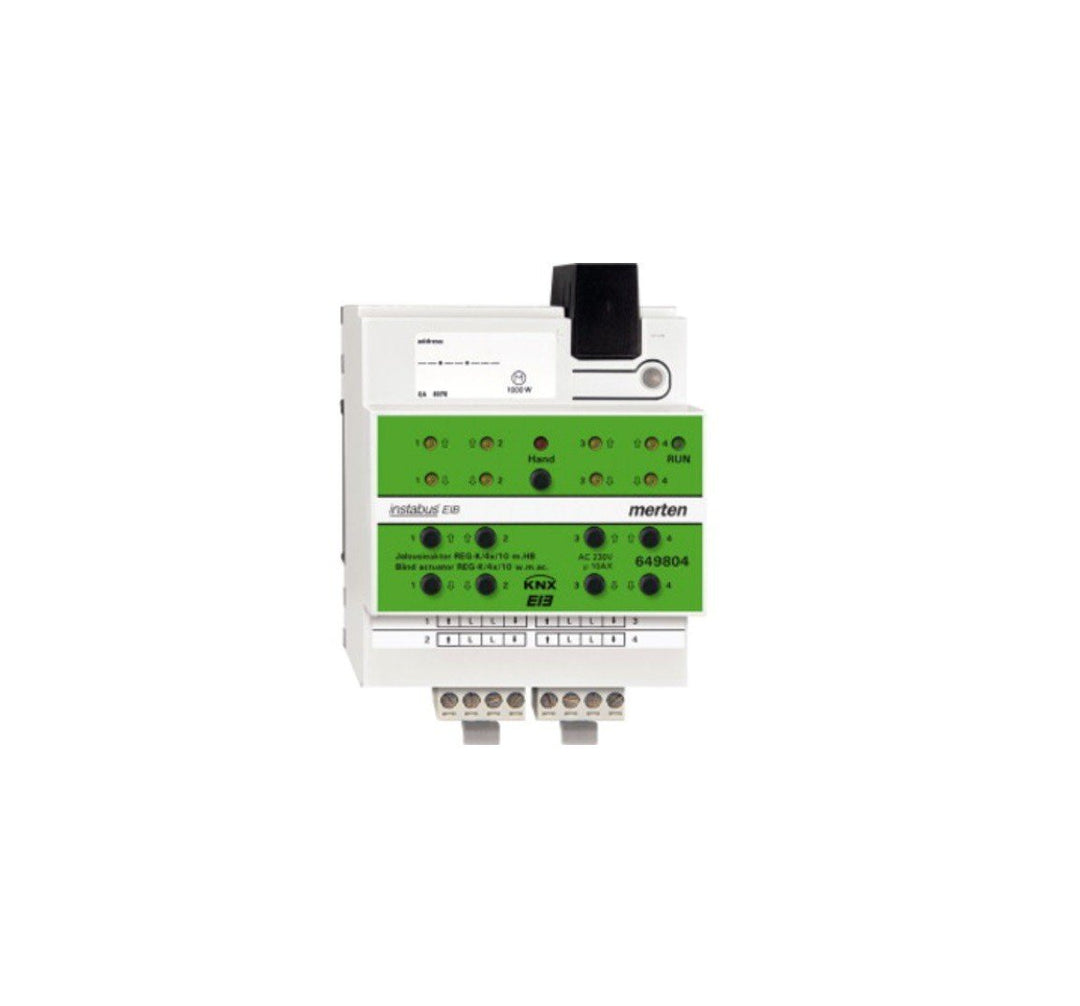 Merten 649804 Jalousieaktor REG-K/4x/10 mit Handbetätigung, lichtgrau