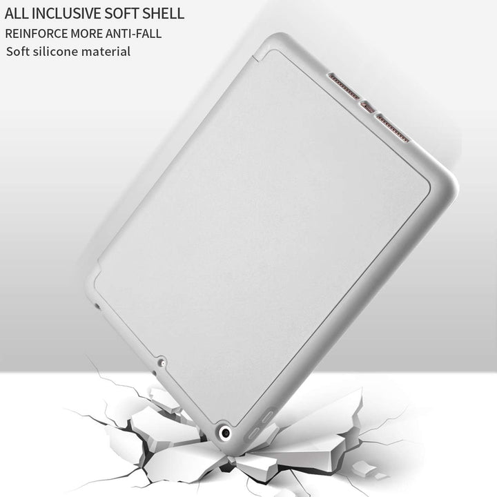 aoub Neues iPad (2019 7. Generation / 2020 8. Generation/2021 9. Generation) 10,2" Hülle mit Stiftha
