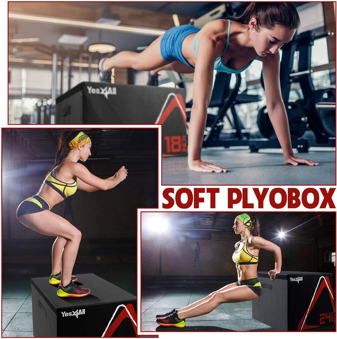 Yes4All 3 in 1 Soft Plyo Box, Sprungbox, Plyometric Box Plattform für Sprungtraining, Home Gym und O