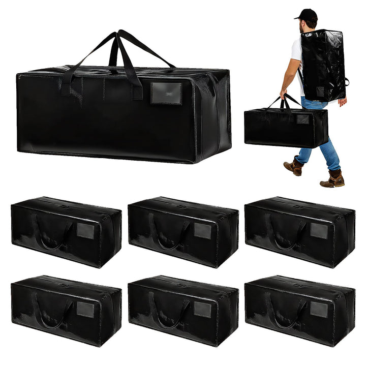 Grosse Aufbewahrungstasche 90L, Heavy-Duty Umzugstaschen mit Rucksackgurten und Griffee, Robuste Was