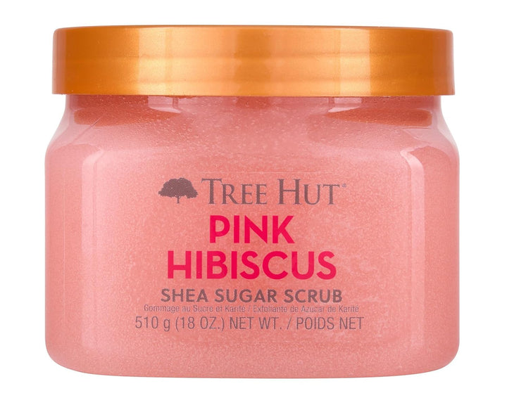 Tree Hut Pink Hibiscus Shea Sugar Scrub | Peeling-Körperpeeling entfernt abgestorbene, trockene Haut
