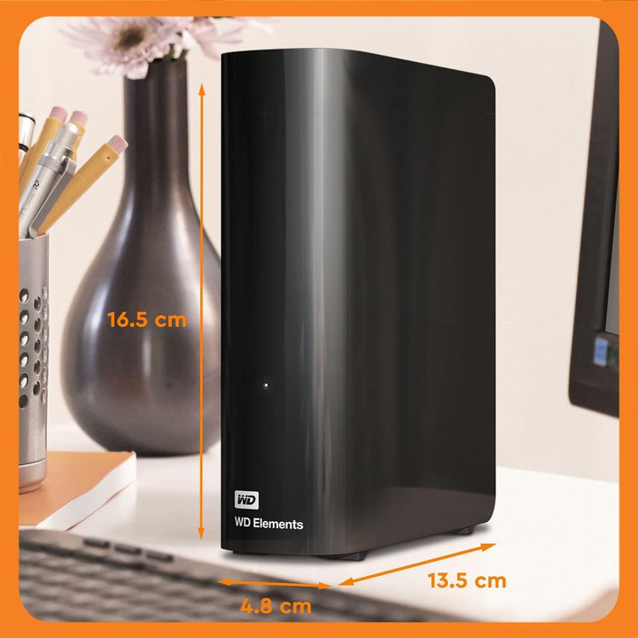 WD Elements Desktop-Speicher 10 TB (Desktop-Speicher USB 3.0-kompatibel, Zusatzspeicher für Fotos, M