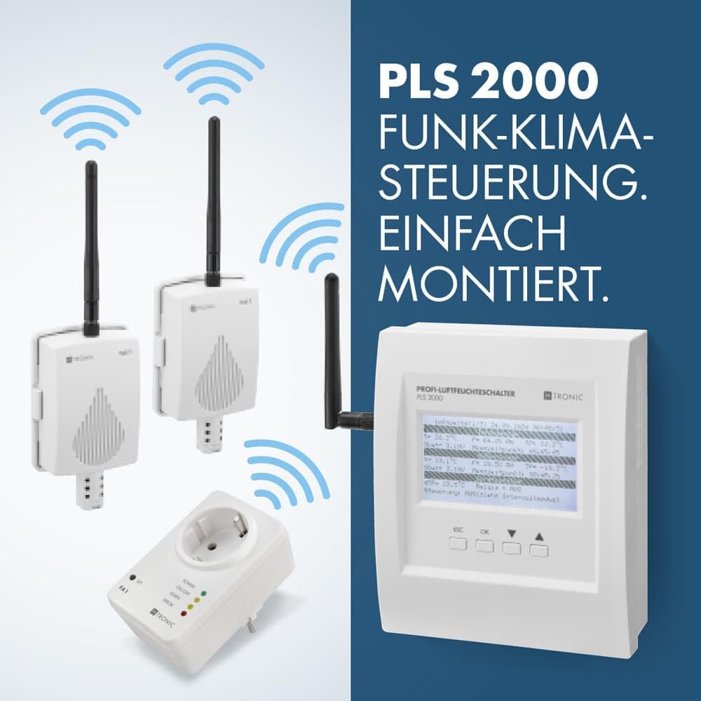 Profi-Luftfeuchteschalter PLS 2000 (Hygrostat, Feuchteregler, Kellerentfeuchtung, Feuchtigkeitssteue