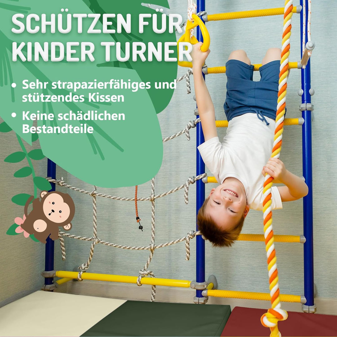 195 x 75 x 3 cm Klappbare Weichbodenmatte Turnmatte Fitnessmatte Gymnastikmatte mit Tragegriffen, Sp