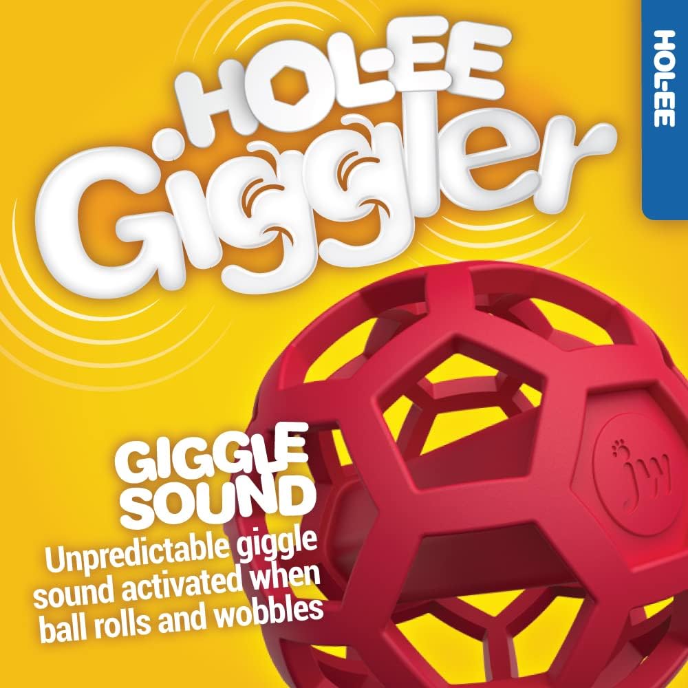 JW - HOL-ee Giggler - Verfolgungsspielzeug für Hunde - Kauspielzeug für Hunde - Gibt interessensförd