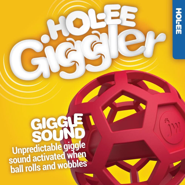 JW - HOL-ee Giggler - Verfolgungsspielzeug für Hunde - Kauspielzeug für Hunde - Gibt interessensförd