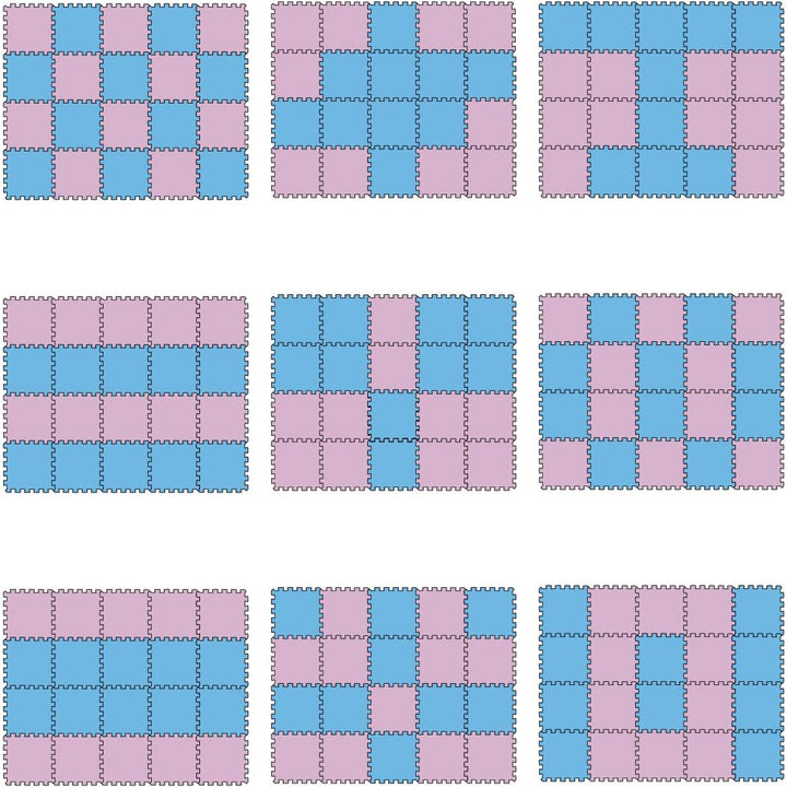 LittleTom 18 Teile Spielmatte Baby ab Null - 30x30 Schaumstoff Puzzlematte Kinder Isomatte Baby Spie