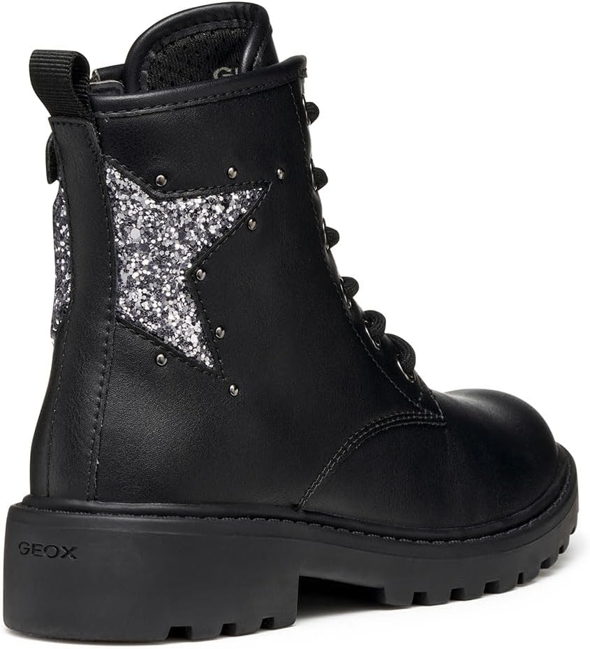 Geox Mädchen J Casey Girl Ankle Boot 32 EU Black Gun, 32 EU Black Gun