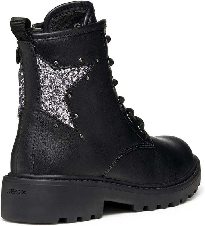 Geox Mädchen J Casey Girl Ankle Boot 32 EU Black Gun, 32 EU Black Gun