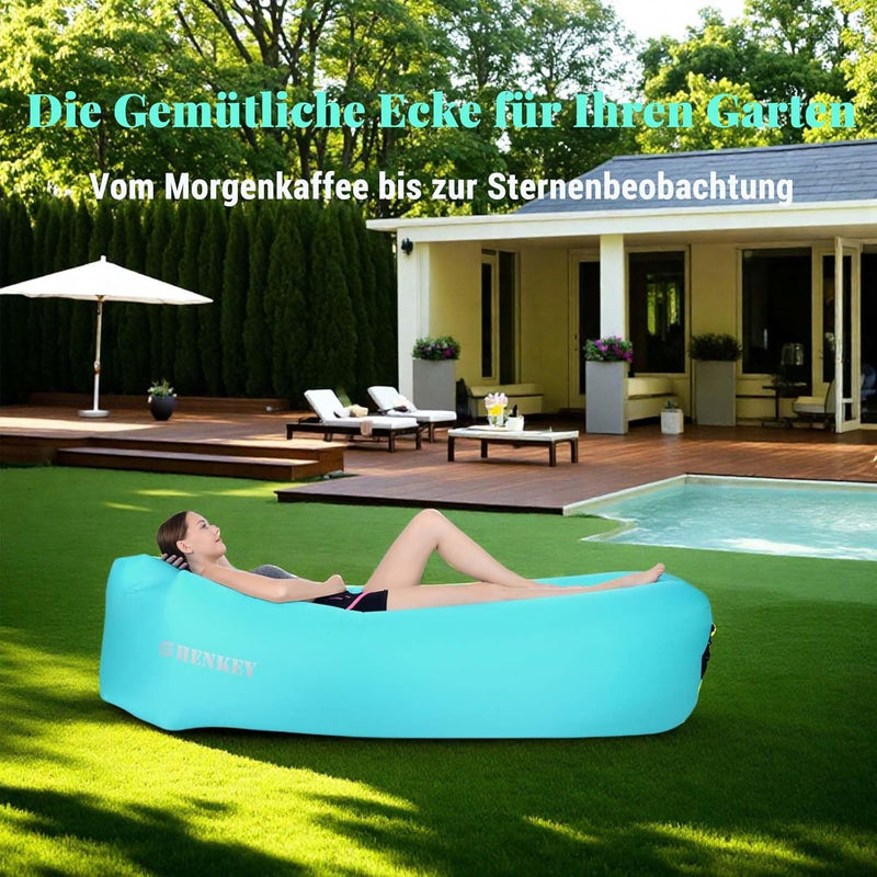 SHENKEY Aufblasbares Sofa,Luftsofa-Hängematte mit Wasserdichtem und Auslaufsicherem Design - Perfekt