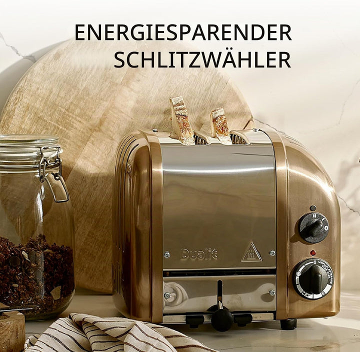 Dualit NewGen Kupfer-Toaster mit 2 Scheiben, handgefertigt in Grossbritannien – austauschbare ProHea