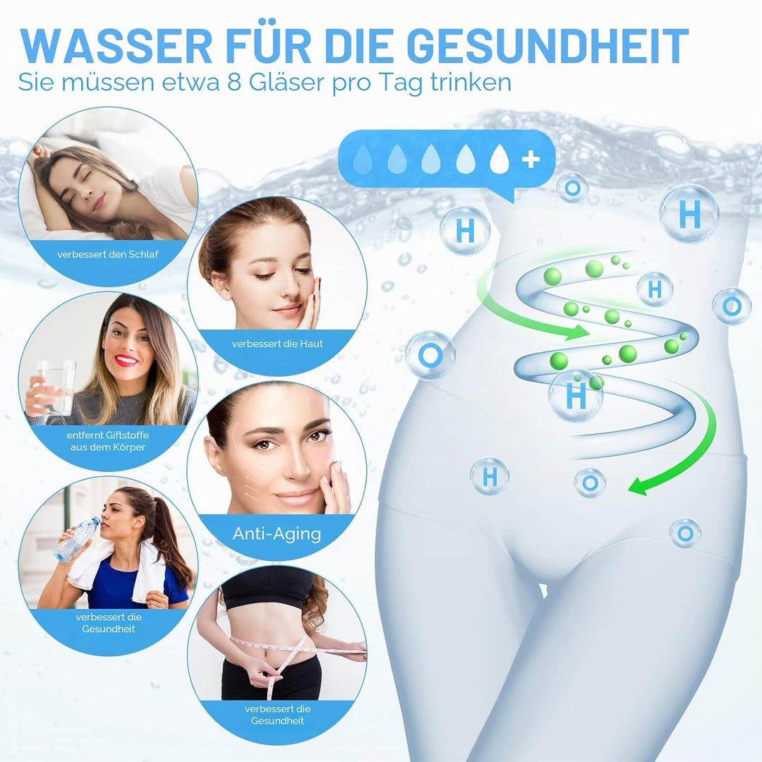 Wasserstoff Generator, 2L Wasserstoff Wassergenerator, Wasserstoffreiche Tragbar Wasserstoffgenerato