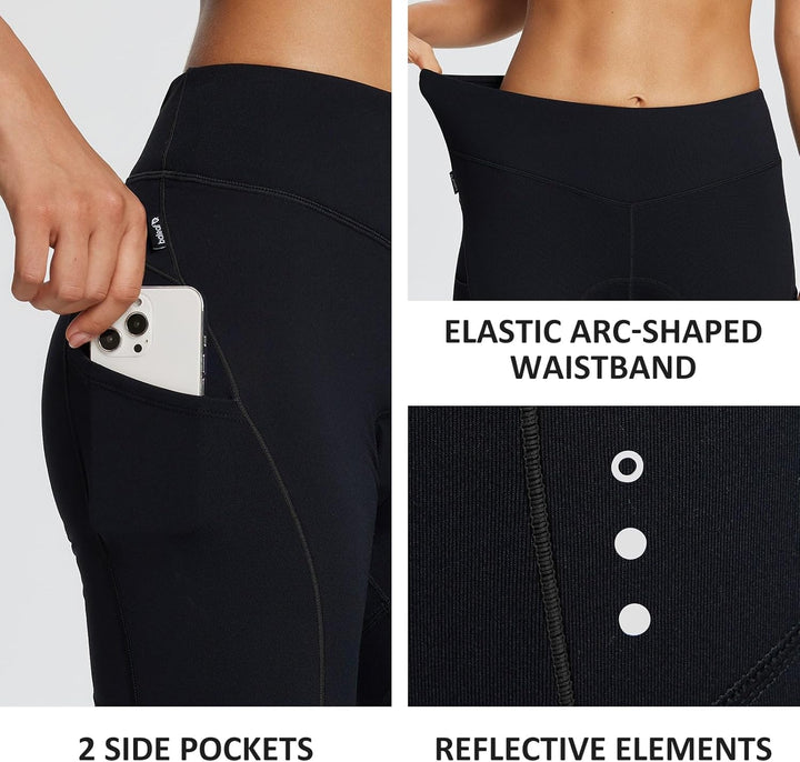 baleaf Fahrradhose Damen Winter Wasserdicht Thermo Radhose Damen Fleece Gefüttert Winddicht Fahrradh