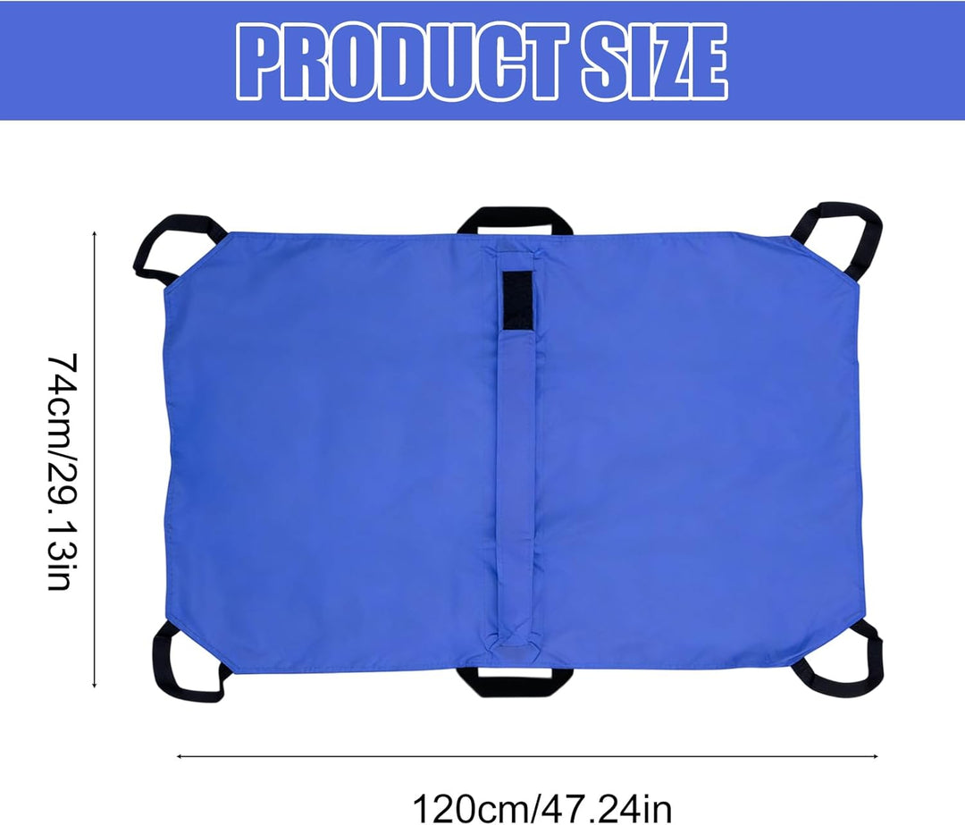 Faltbare Transport Notfalltrage: 120 x 74 cm Hunde Tragehilfe mit 6 Griff Anti-Biss-Trage bis 60kg,