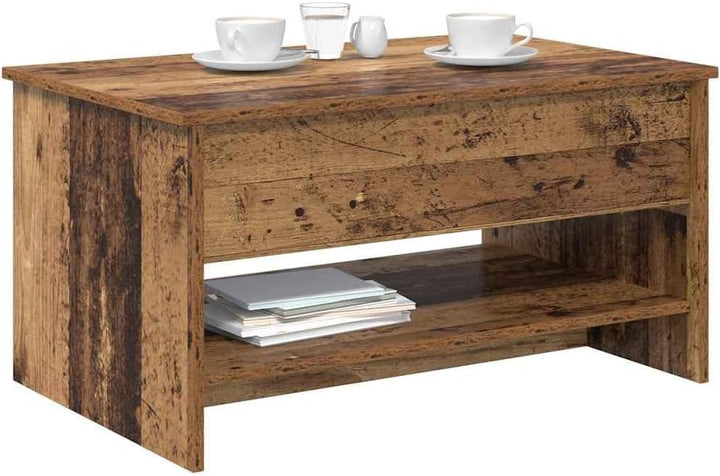 vidaXL Couchtisch für's Wohnzimmer mit klappbarem Deckel – modern, rechteckig, Glatte Oberfläche, fu