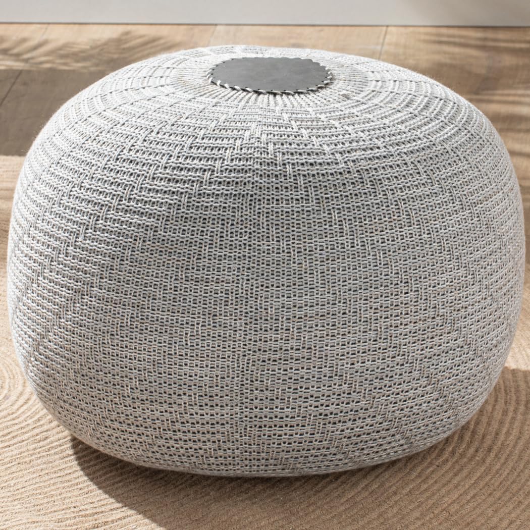 ENGLISH HOME Pouf Hocker, Rund Sitzpouf, Sitzhocker, Sitzpuff, Fusshocker, Strick Puff Hocker für Wo