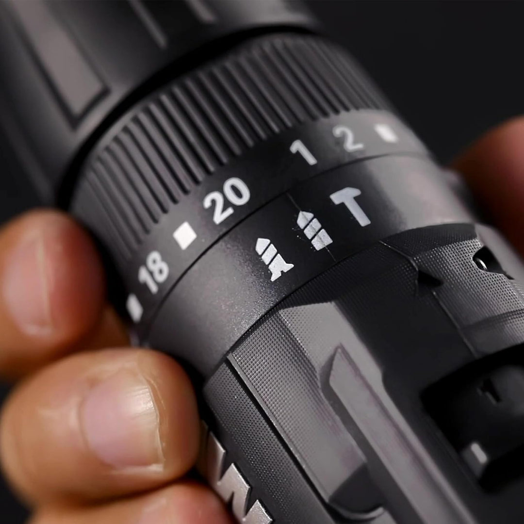 WORX WX121 Akku-Schlagbohrschrauber 12V – starke bürstenloser Akkubohrschrauber Set – 2-Gang-Getrieb