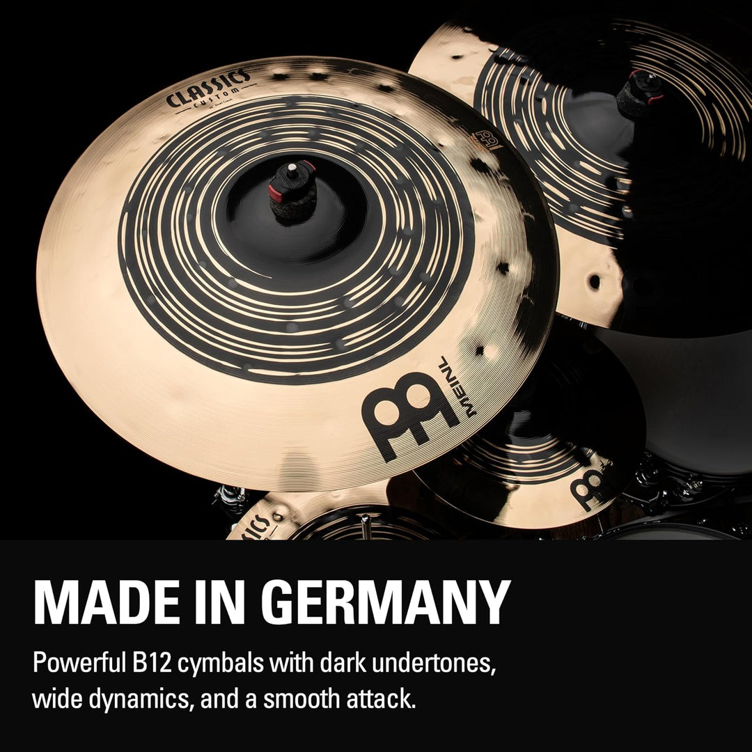 Meinl Classics Custom Dual 16 Zoll Crash (Video) Schlagzeug Becken (40,64cm) B12 Bronze, Dunkles und