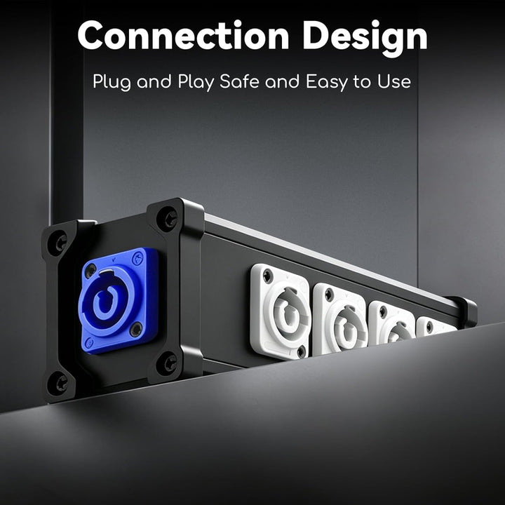 PowerCon Eingang zum Ausgang, 20A Splitter Box 1 in 4 out, 4 Power Verteiler für Bühnenlicht, LED-Bi