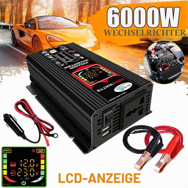 Grid-Tie Inverter 6000 W DC 12 V auf AC 110 V Auto Spannungswandler Ladegerät Adapter Dual USB