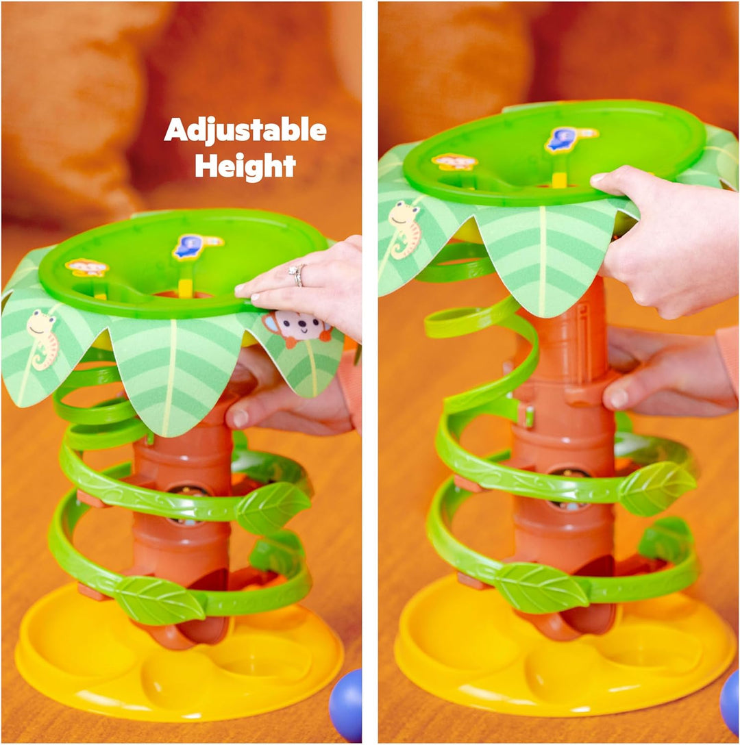 Bright Starts Tropical Twirl 2-in-1 Ballturm mit Lichtern & Musik, 5 Bälle inklusive, Unisex, 6 Mona