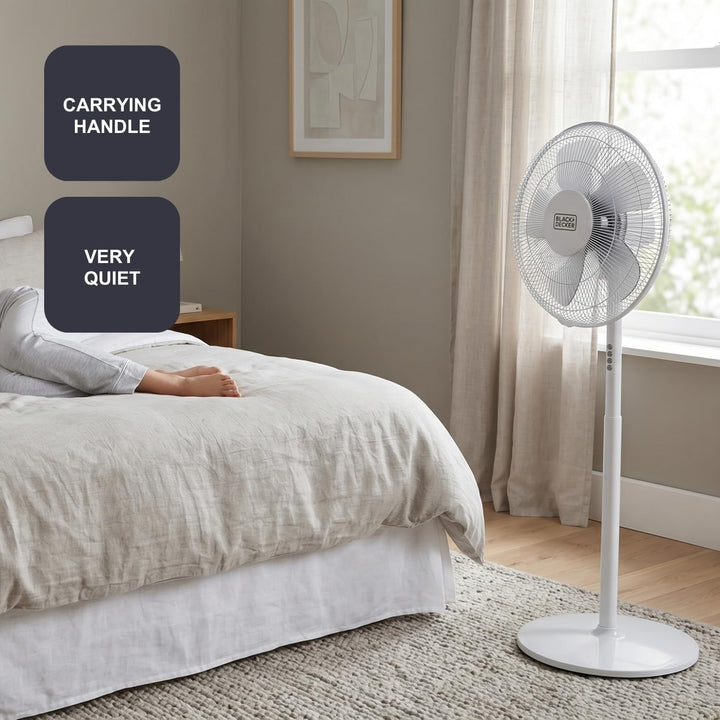 Black+Decker BXEFP60E Ventilator, 60, Kunststoff, Weiss