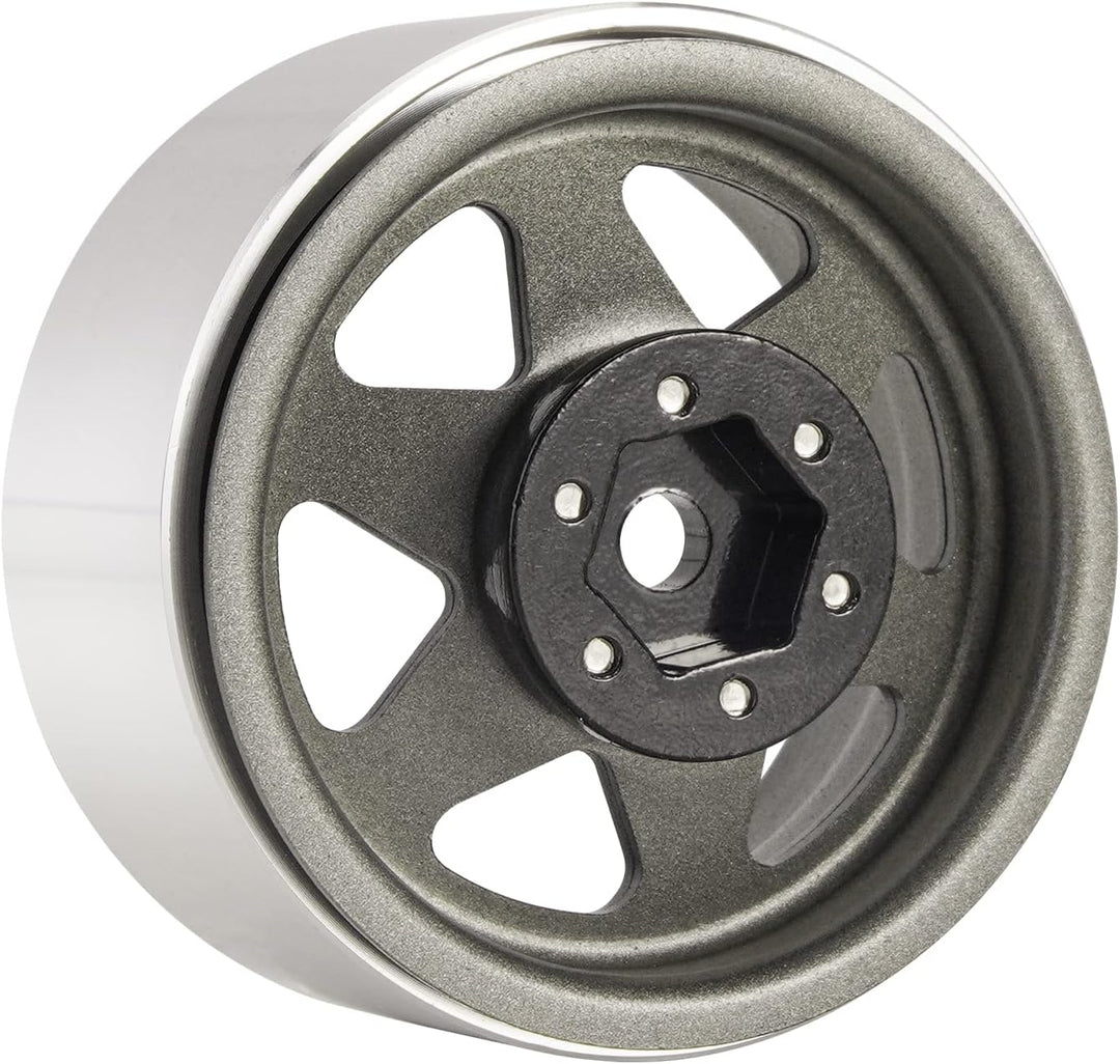 INJORA 1.9 Beadlock Felge Offset -8.9mm Metall Deep Dish Nabe für 1/10 RC Crawler Car TRX4 Axial SCX