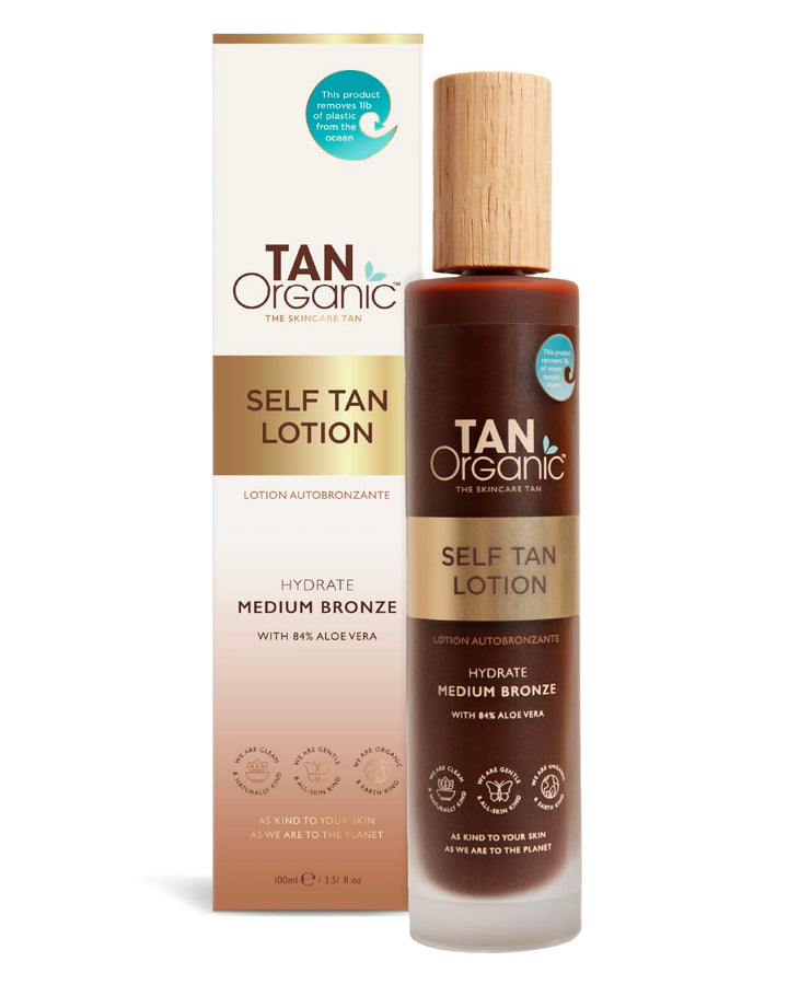 TanOrganic Selbstbräunungslotion, Selbstbräuner Zertifiziert Bio Natürlich Vegan 100ml