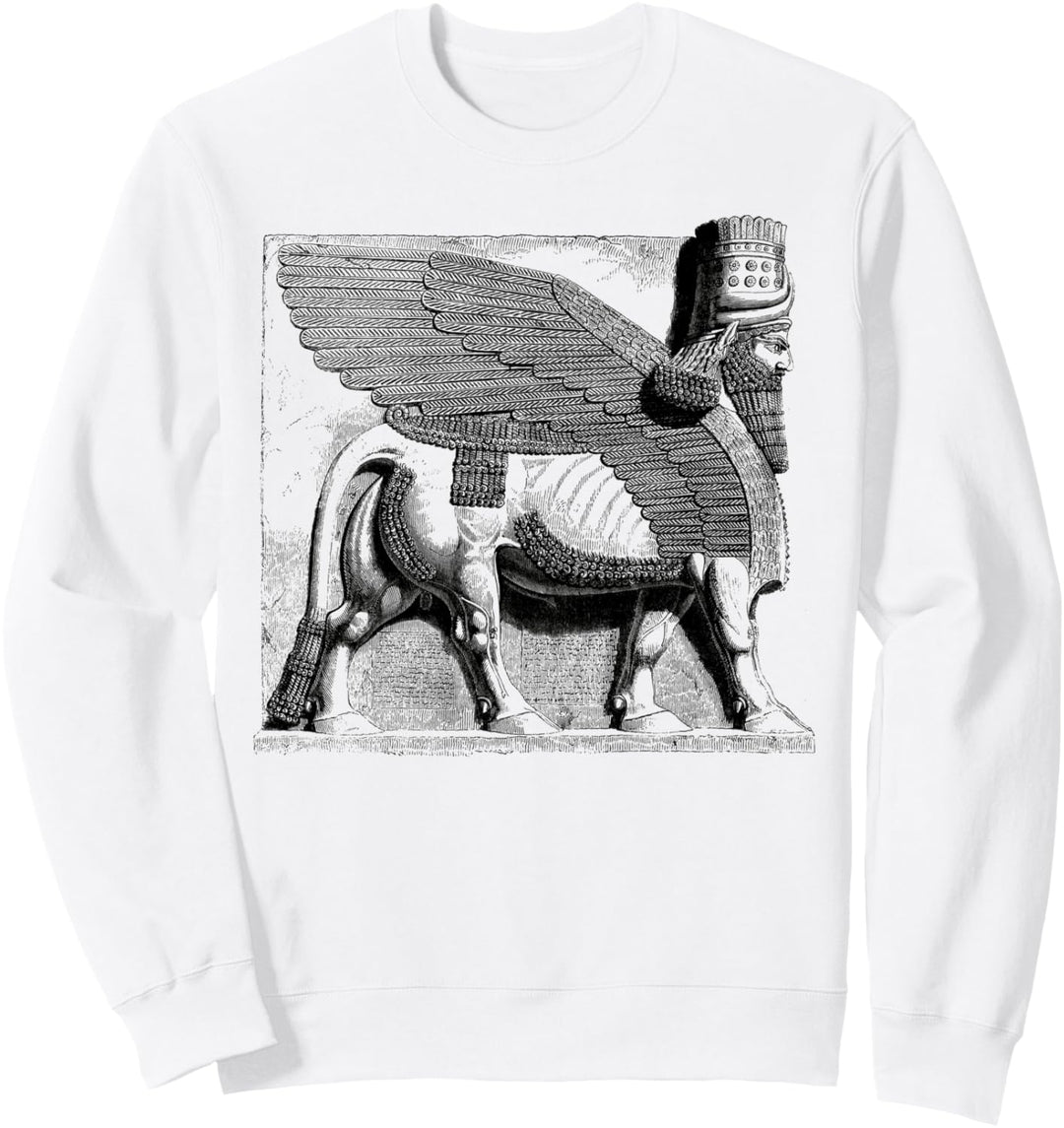 Assyrischer geflügelter Stier Lamassu Irak Iran Souvenir Sweatshirt