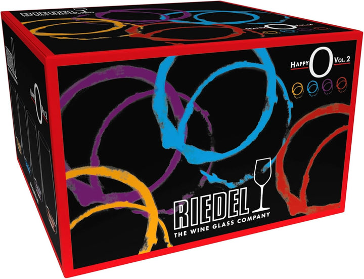 Riedel 5414/88 Happy O Weinglas, mehrfarbig, 4 Stück Modern, Modern