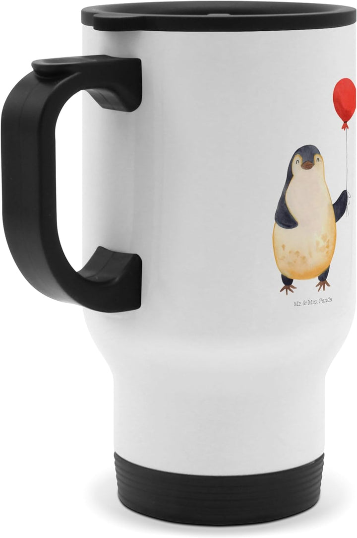 Mr. &amp; Mrs. Panda Thermobecher Pinguin Luftballon - Geschenk, Jahrmarkt, beste Freundin, Liebe, Reise