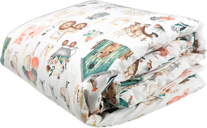 PLUMERI Kinderbettwäsche 100x135 + 40x60 100% Baumwolle Weiche &amp; Farbenfrohe Bettwäsche für Babys Mä