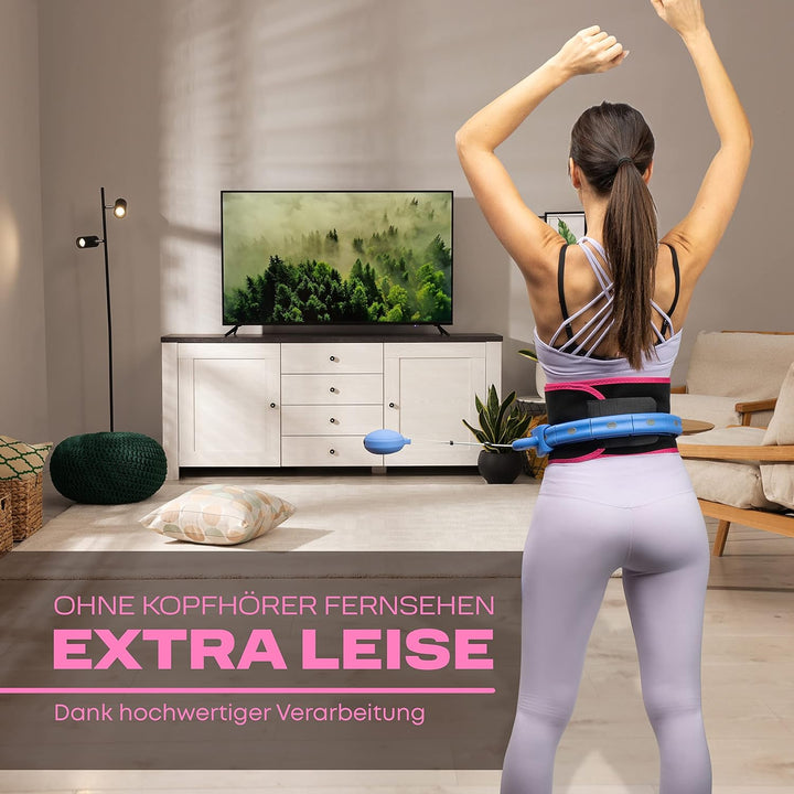 WELLRELAXX Smart Hula Hoop leise mit Bauchweggürtel - Schützt Haut+Kleidung - Smart Hoola Hoop Reife