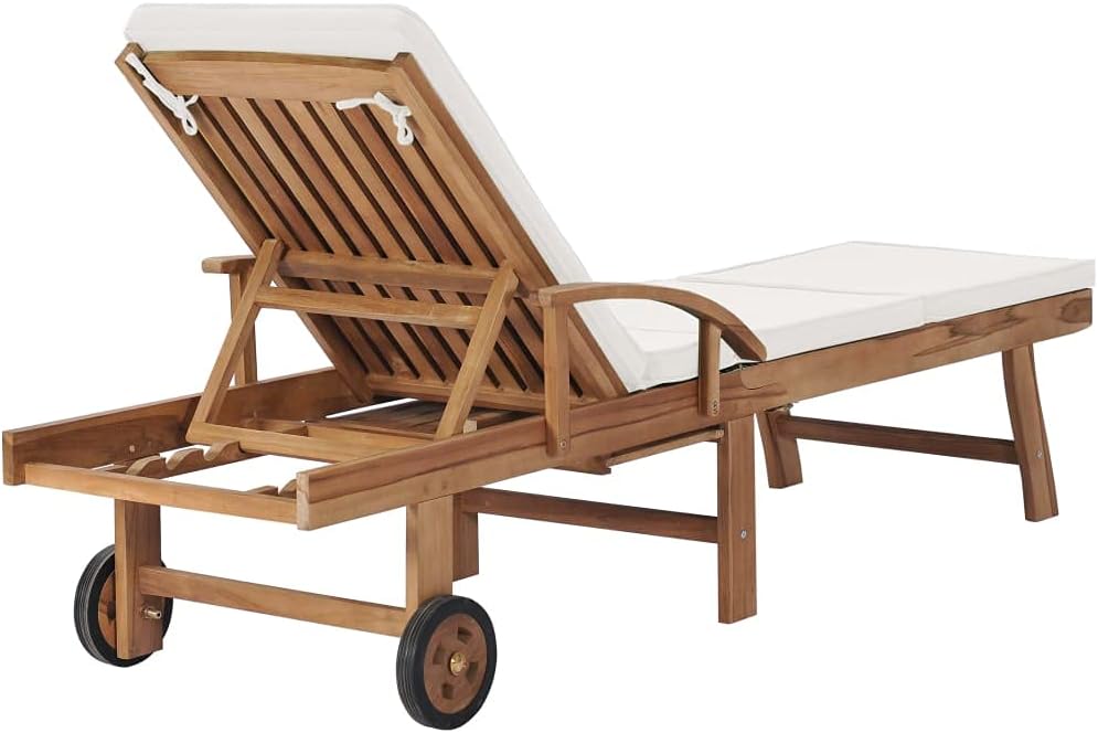 Relaxliege Liegestuhl, Sonnenliege, Liegestuhl mit Armlehnen und Rollen, komfortabel, ergonomische -