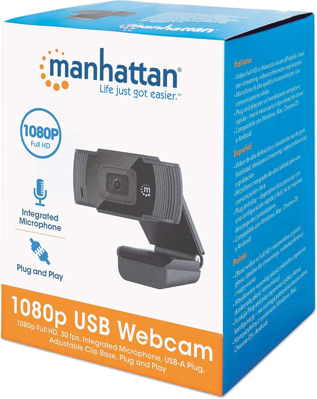 AnkePower 1080P mit Mikrofon, USB 2.0 Plug und Play für Laptop, PC, Desktop4672