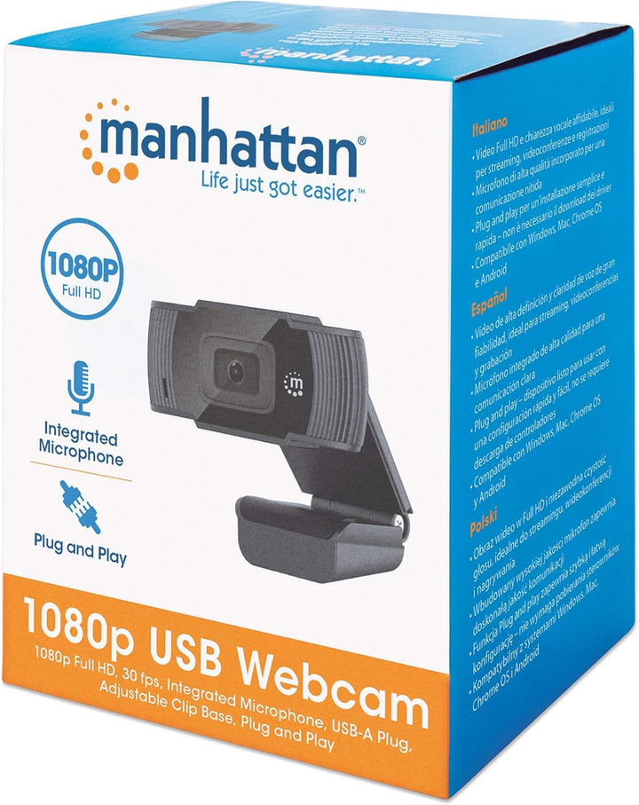 AnkePower 1080P mit Mikrofon, USB 2.0 Plug und Play für Laptop, PC, Desktop4672