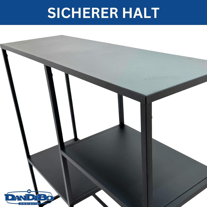 DanDiBo Konsolentisch Schmal Metall Modern 80x80x26 cm Sideboard Beistelltisch 96634 Ablagetisch Flu