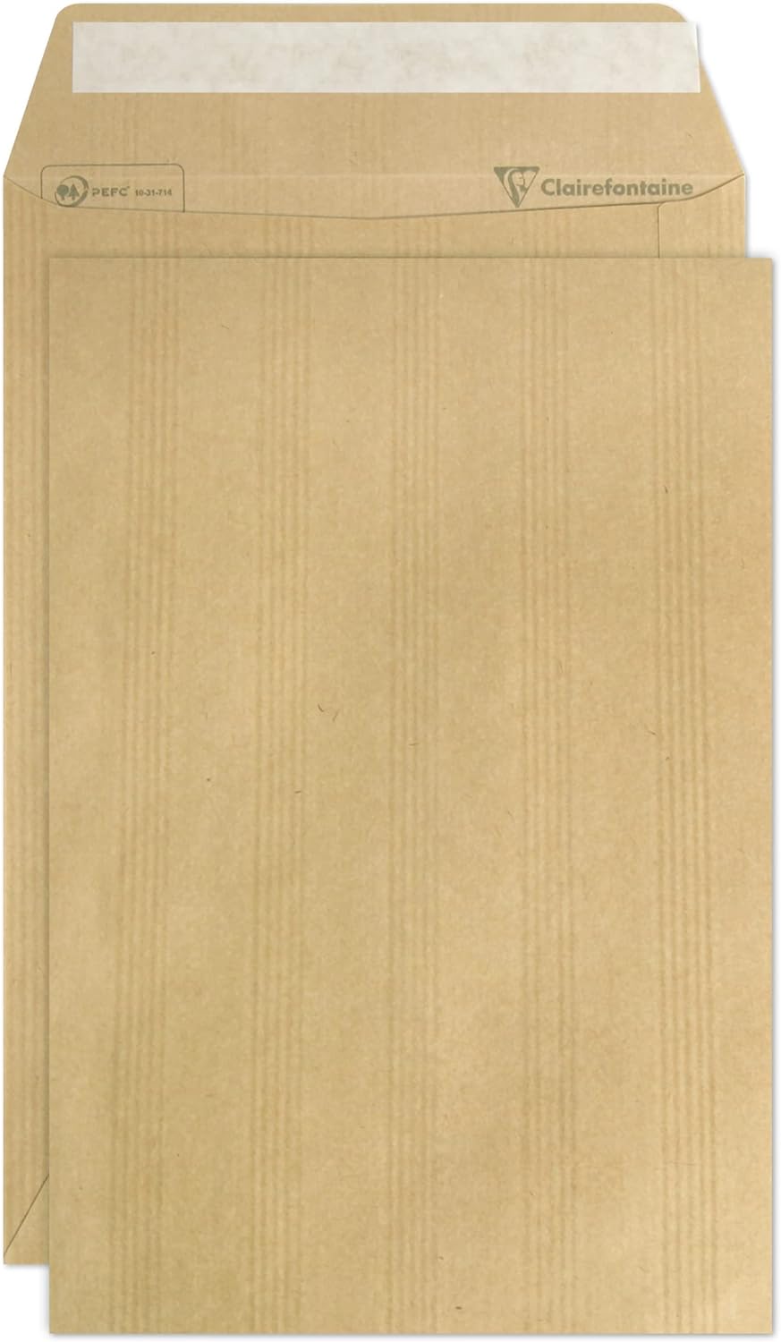 Clairefontaine 7742C - Karton mit 500 Versandtaschen Kraftbraun C5-162x229 mm, selbstklebend, 90g, 1
