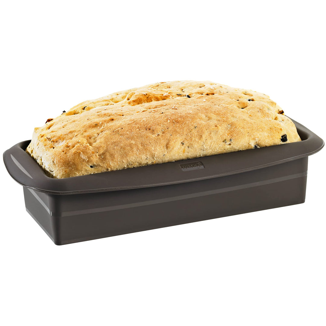 Lurch 85010 FlexiForm Kastenform / Brotbackform aus 100% BPA-freiem Platin-Silikon, Braun, 30 x 11,5