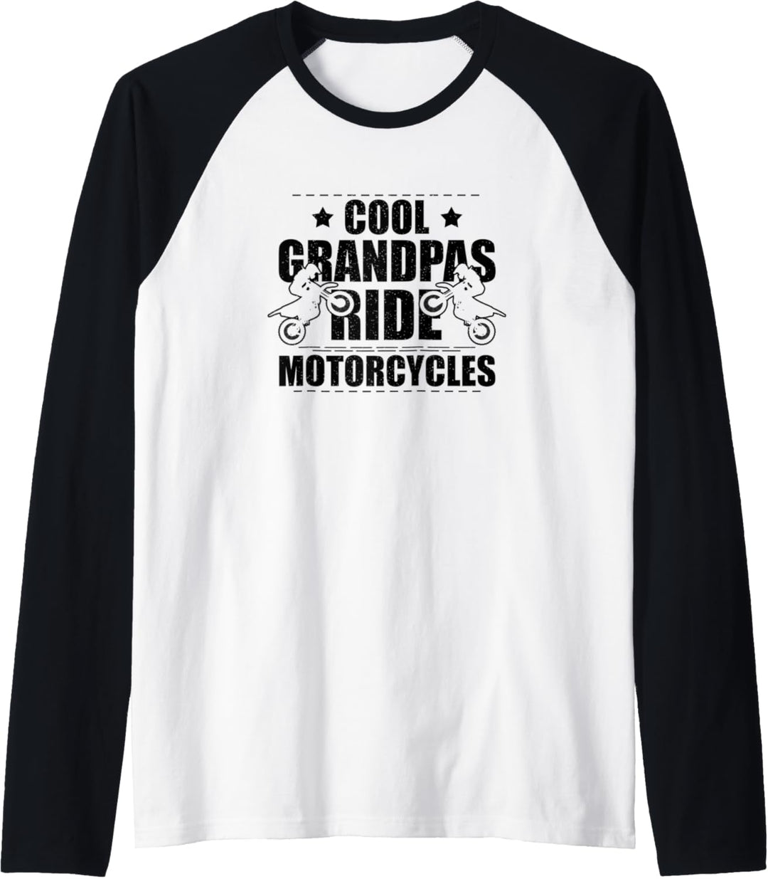 Cool Grandpas Ride Motorcycles Bike Riding Grandpa Biker Raglan