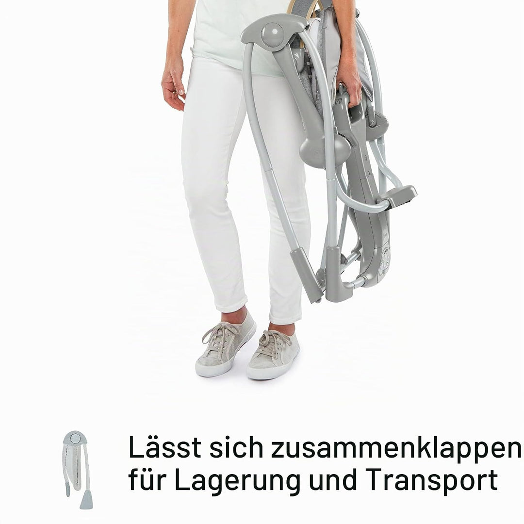 Ingenuity Swing 'n Go Deluxe Babyschaukel & Babywippe, 5 Geschwindigkeiten, Musik, Plüschtiere, 0–9