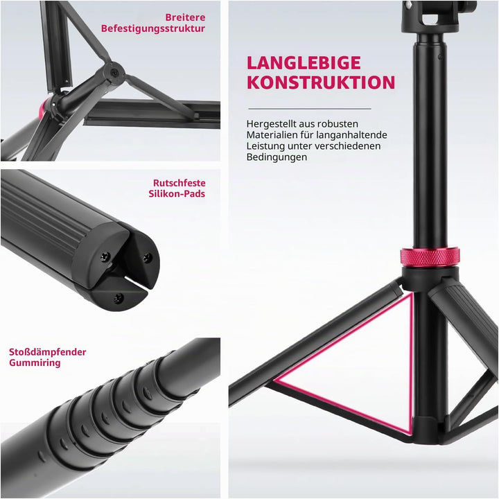 2M Pocket 3 4 Selfie Stick Stativ für GoPro Action Kamera, ausziehbarer Vlog Halter, kompatibel mit