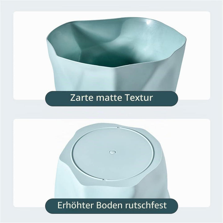 Ailler Papierkorb aus Kunststoff, für Büro und Schlafzimmer, unregelmässig, umweltfreundlich (Marine