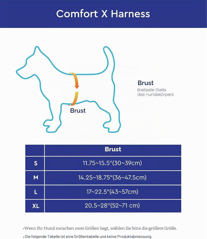 Gooby Comfort X Hundegeschirr zum Ziehen über den Kopf, komfortabel, kein Ziehen, für kleine bis mit