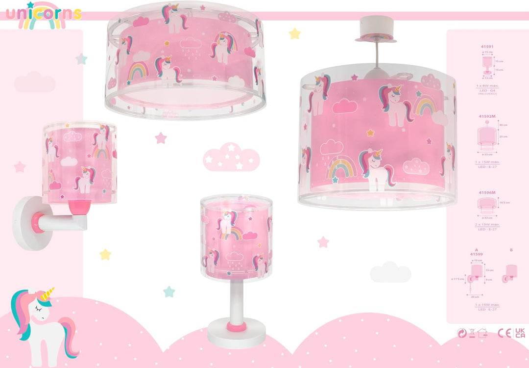 Dalber Kinder-Kleiderbügel aus ökologischem Holz – Einhörner, Tiere – 8 Stück (2 Modelle) – 31 cm –