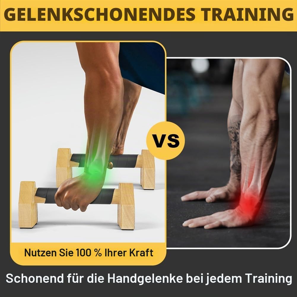 BUTBU Liegestützgriffe, Handstand Griffe &amp; Calisthenics Griffe, Calisthenics Equipment Mit 2 Rutschf