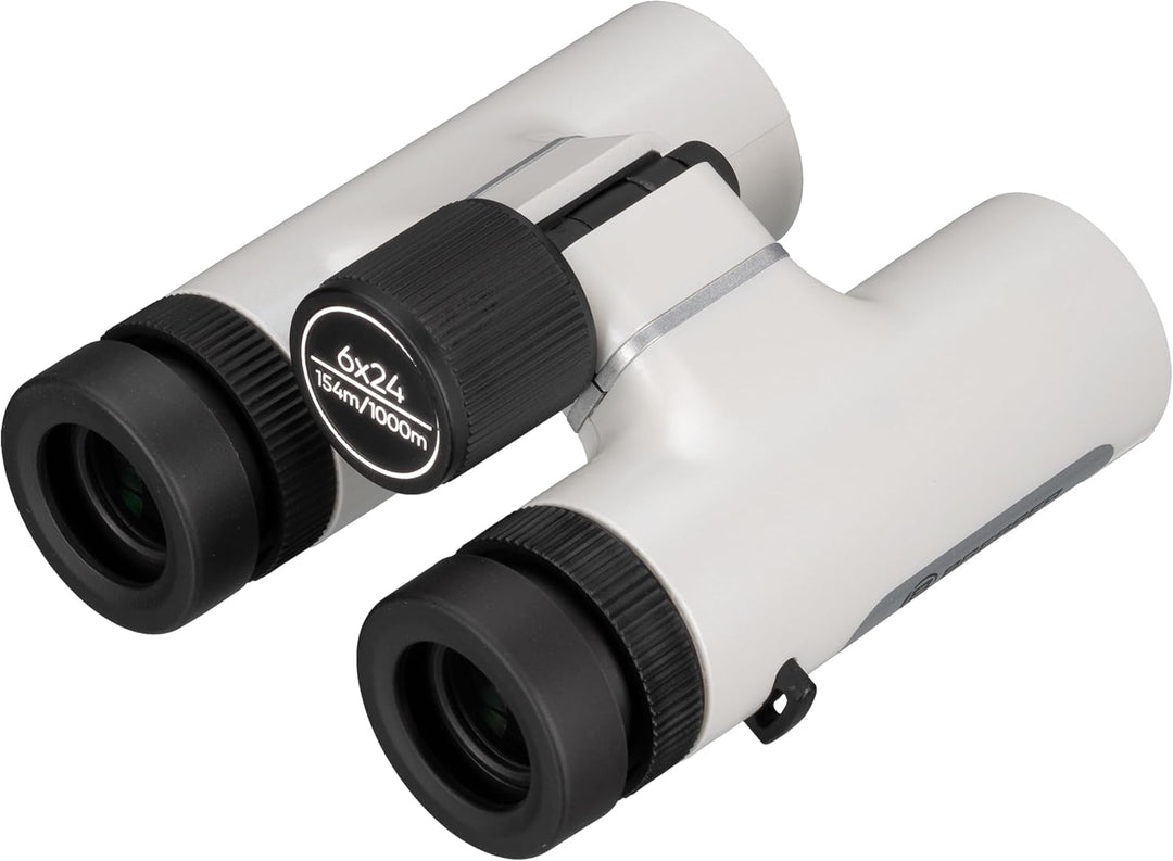 Bresser Spirit Kompakt Fernglas 6x24 weiss - Leichtes Outdoor-Fernglas mit Mehrschichtvergütung - Id